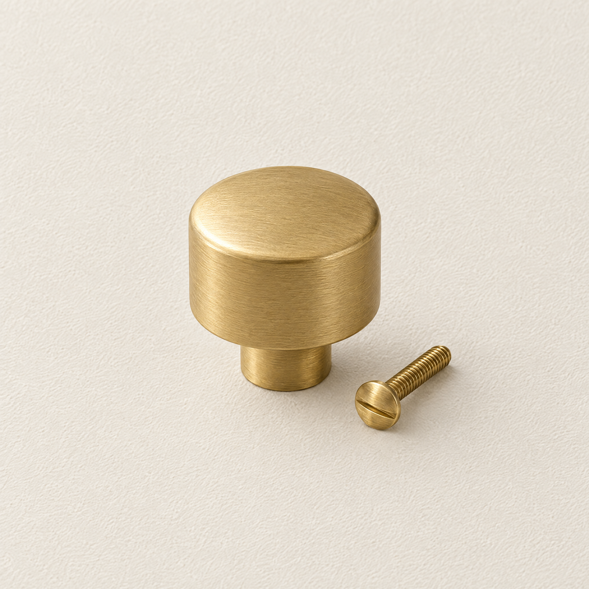 Solid Brass Cabinet Knob in Unlacquered Brass
