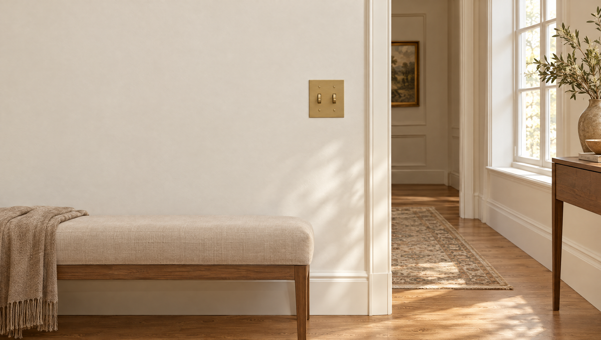 2-Gang Toggle Switch in a hallway