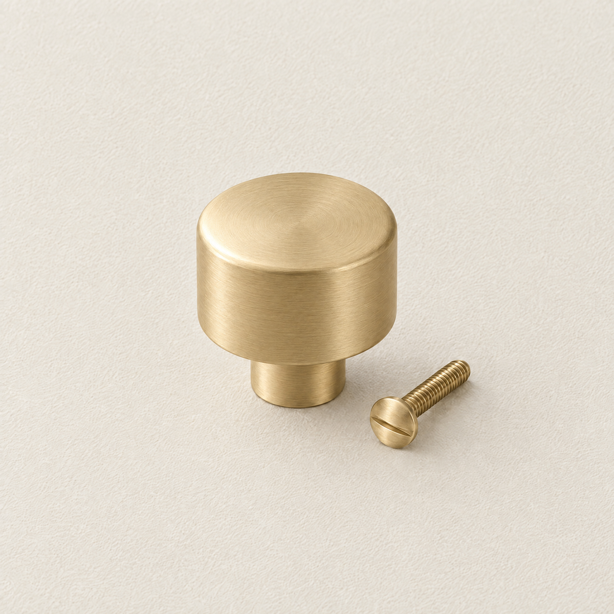 Solid Brass Cabinet Knob in Satin Brass
